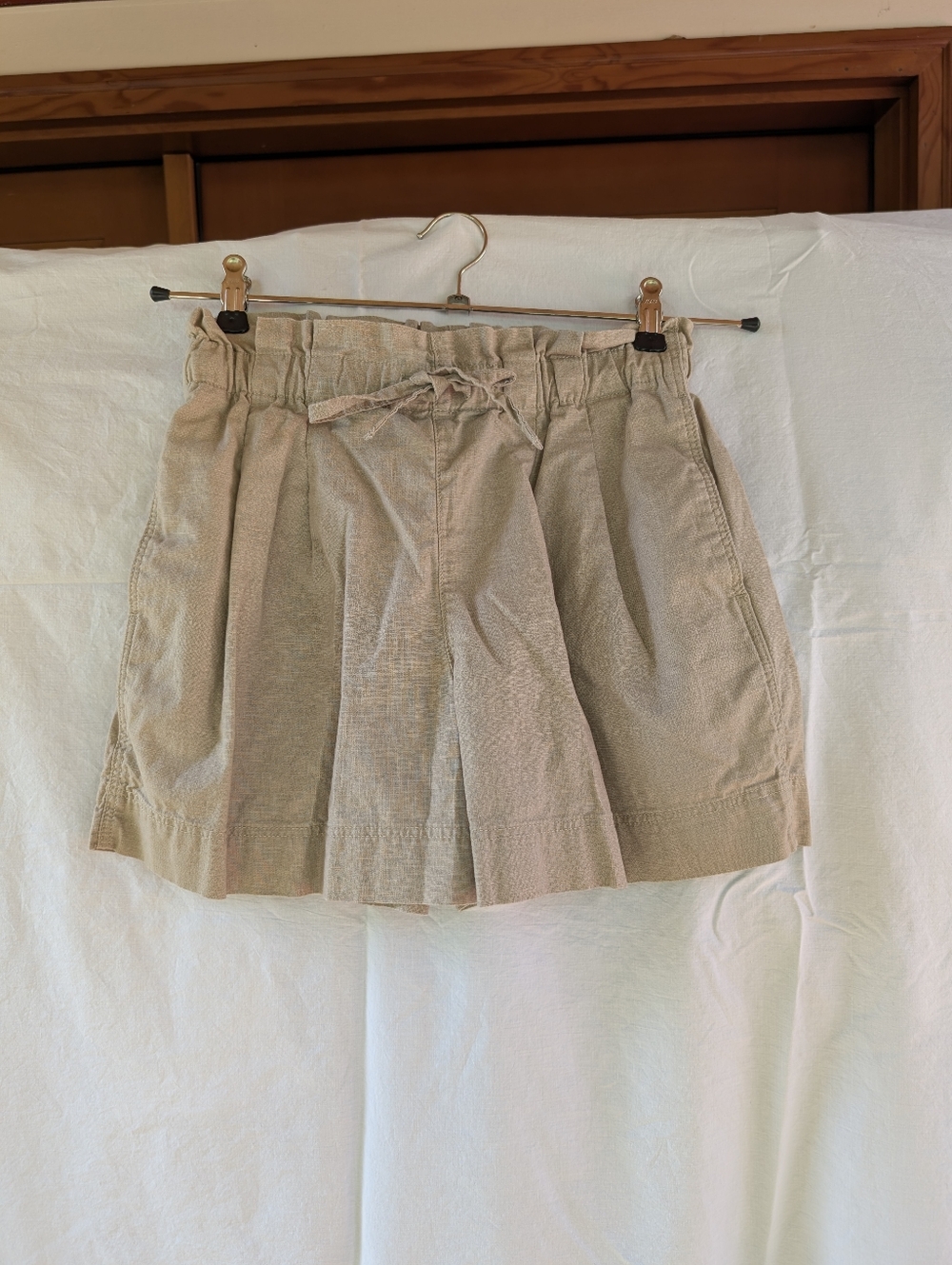 Uniqlo Cotton Linen Paperbag Shorts Beige XS